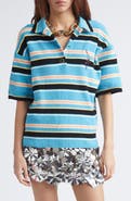 Rabanne Stripe Terry Cloth Polo