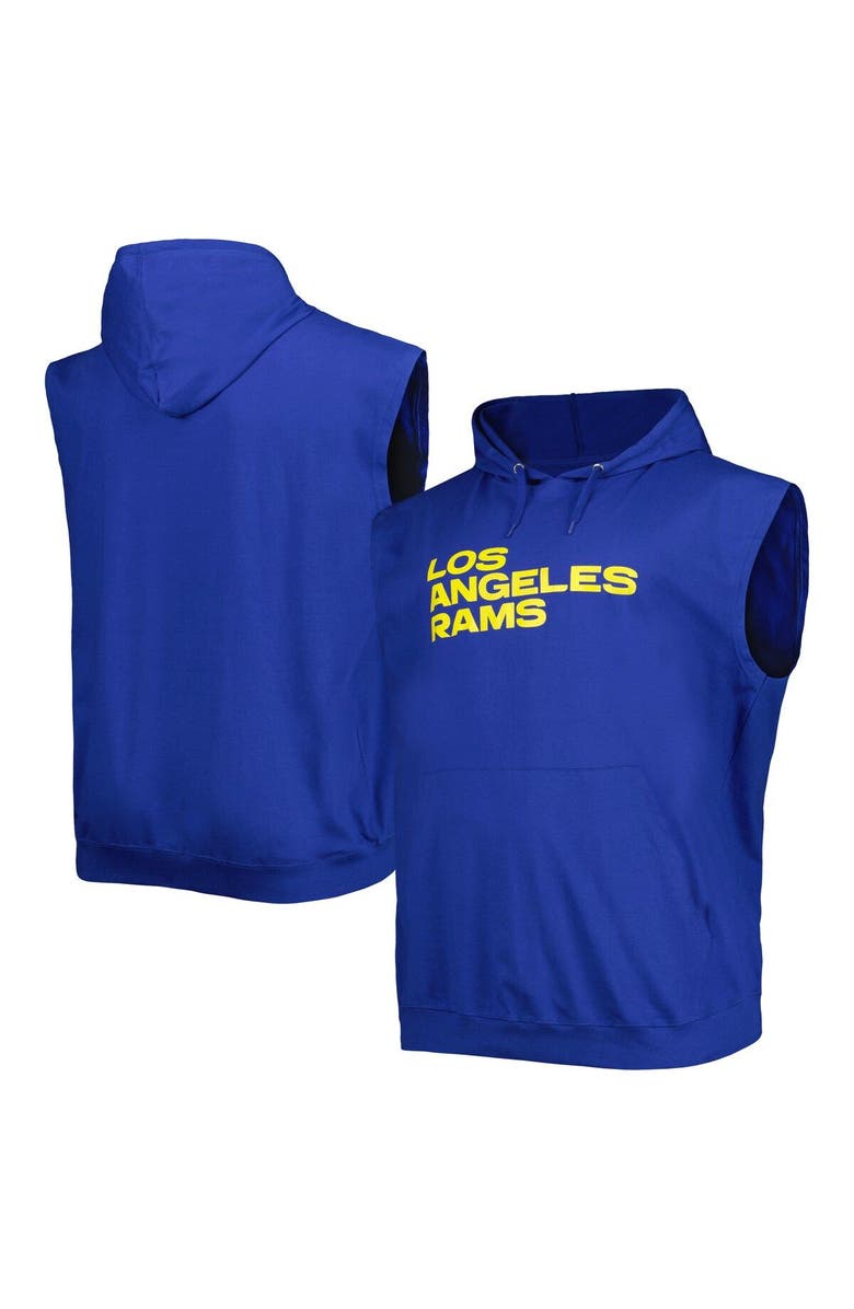 FANATICS Men's Fanatics Branded Royal Los Angeles Rams Big & Tall Muscle Pullover Hoodie, Main, color, 