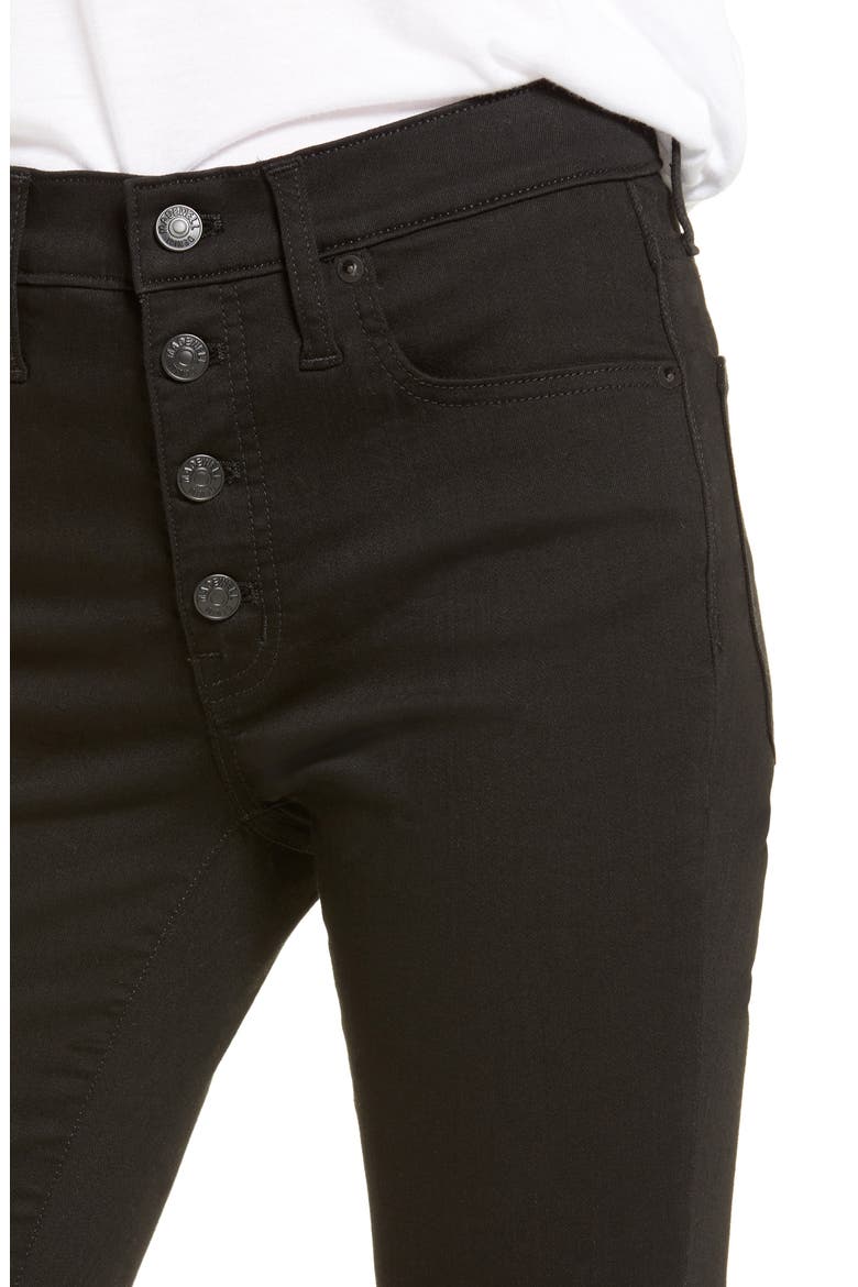 High Waist Skinny Jeans, Alternate, color, BLACK FROST