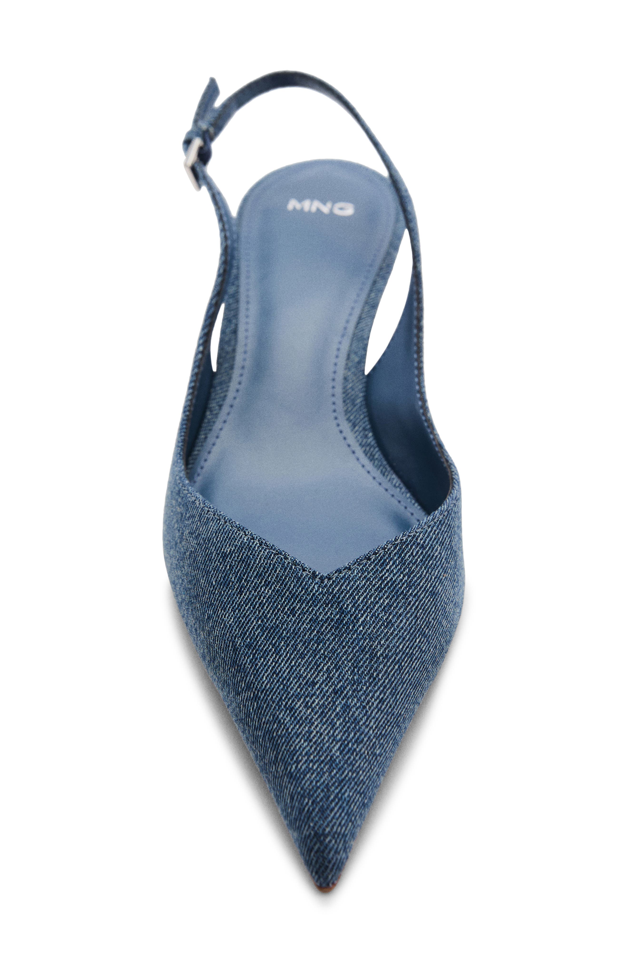 MANGO Kitten Heel Pointed Toe Pump, Alternate, color, 