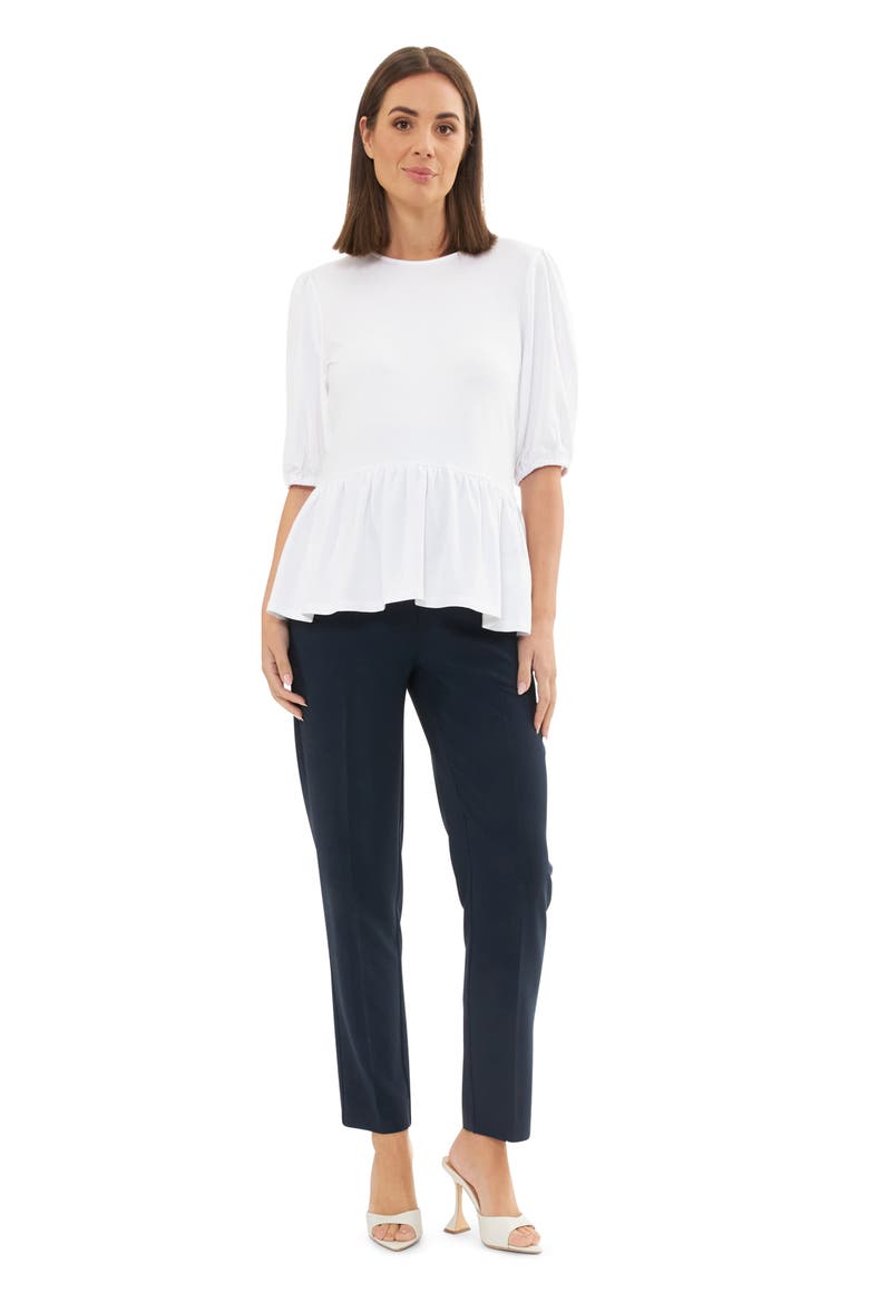 Alexa Classic Cropped Maternity Work Pant, Alternate, color, NAVY