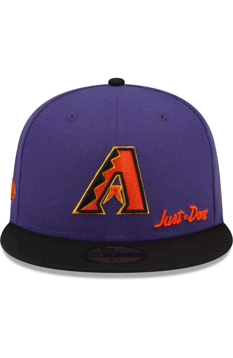 New Era Men's New Era x Just Don Purple Arizona Diamondbacks 59FIFTY Fitted Hat, Alternate, color,
