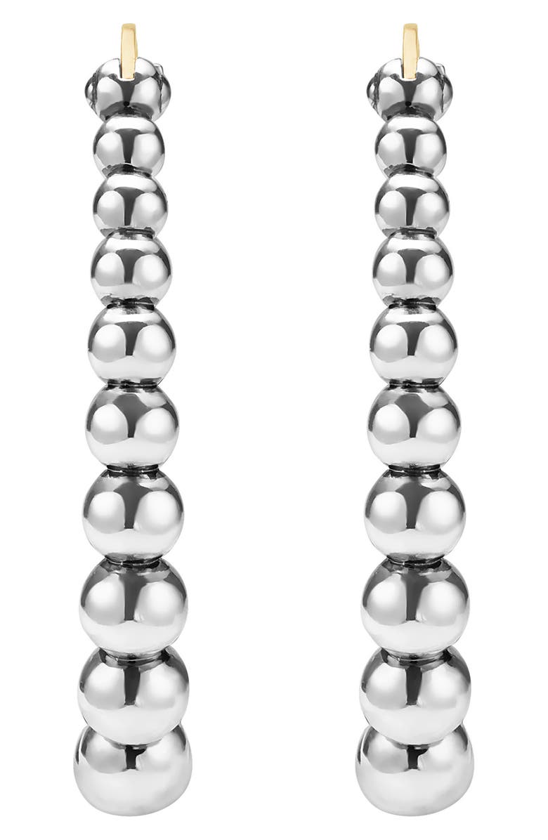 LAGOS Caviar Bubbly Oval Hoop Earrings, Alternate, color,