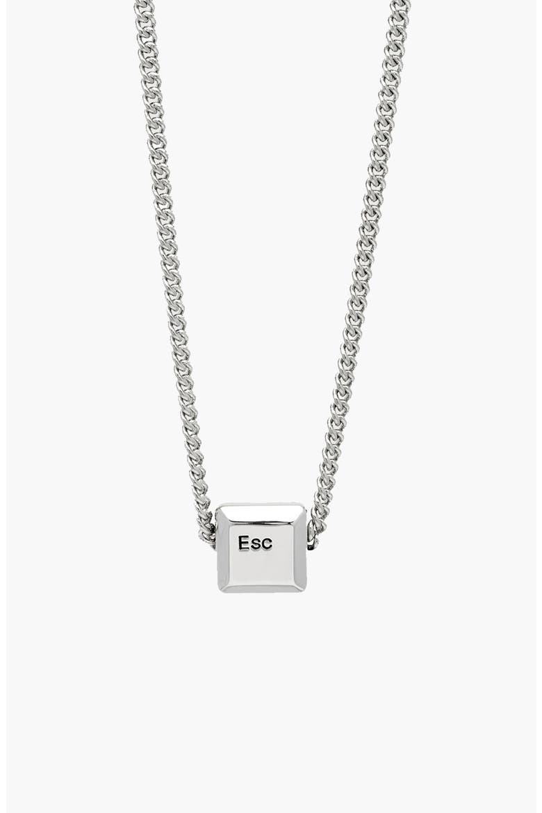 Esc Necklace In Silver, Main, color, Silver