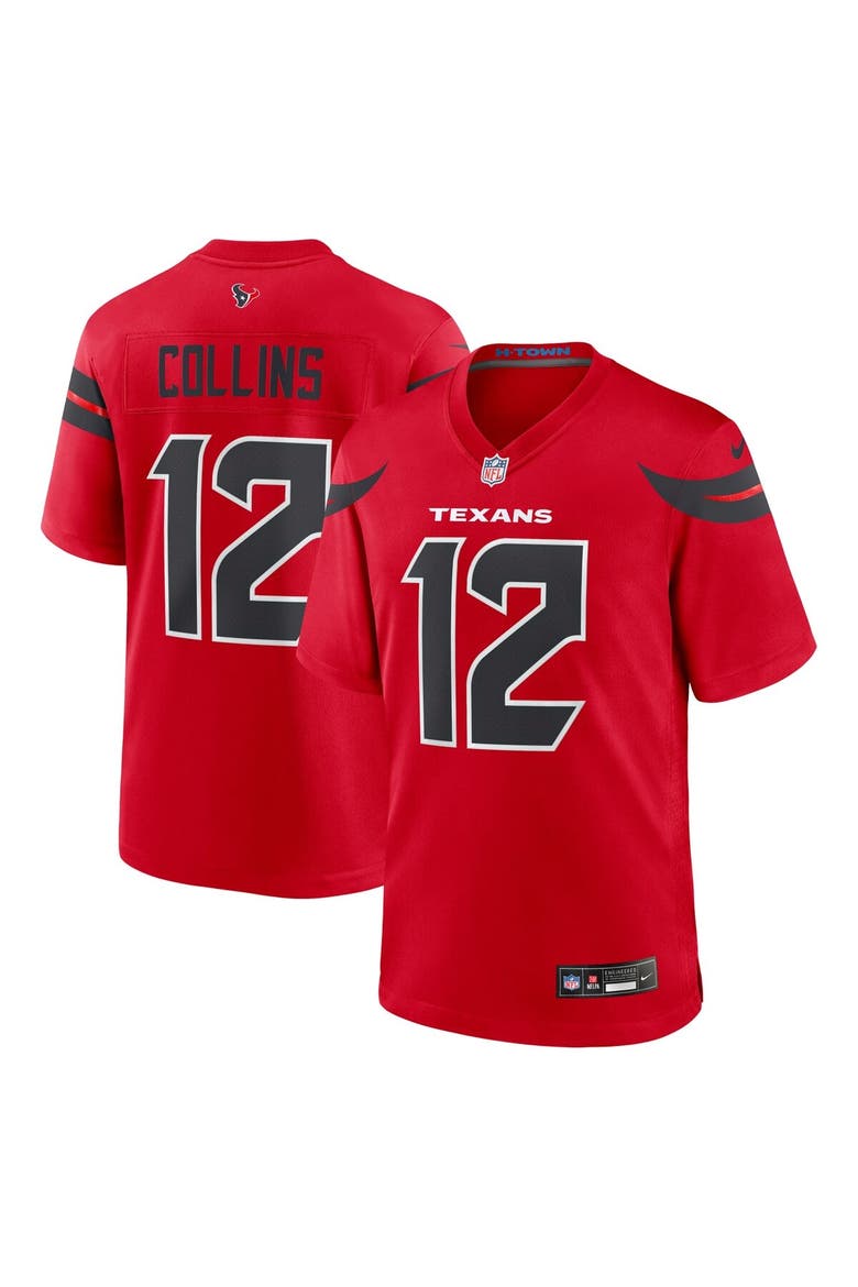 Men's Nike Nico Collins  Red Houston Texans Alternate Game Jersey, Alternate, color, Red