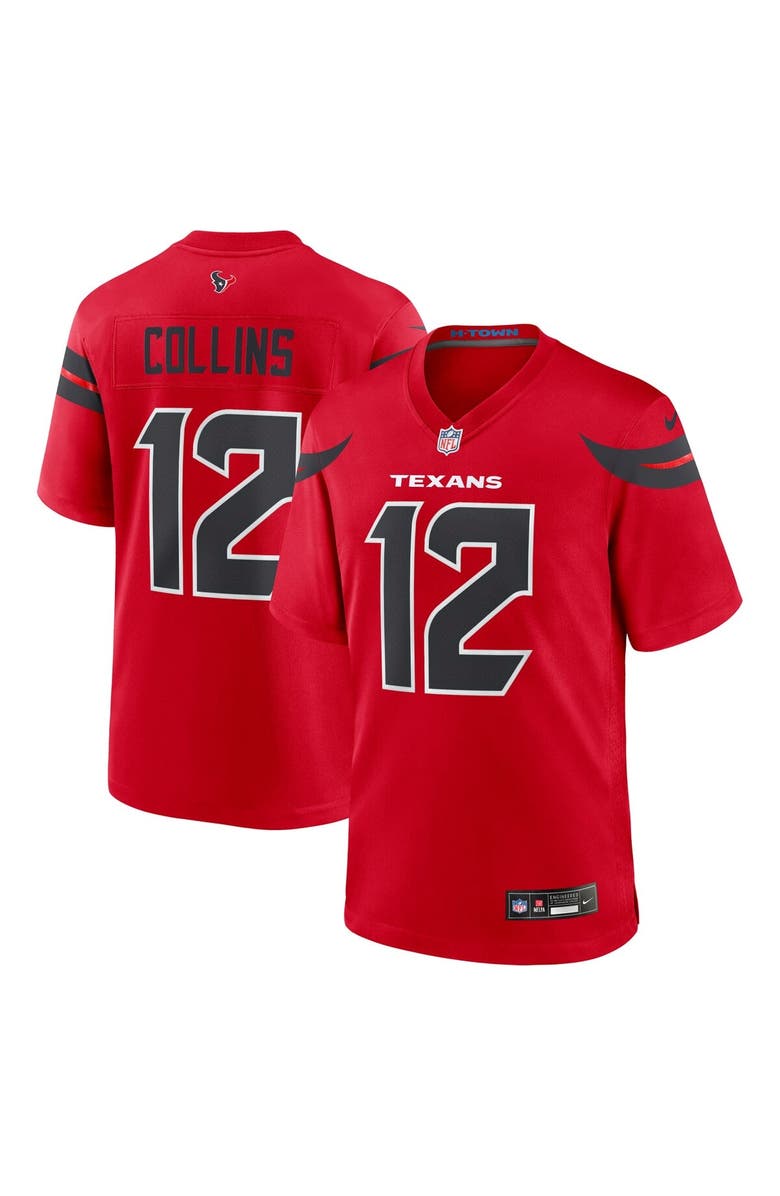 Nike Men's Nike Nico Collins  Red Houston Texans Alternate Game Jersey, Alternate, color, Red