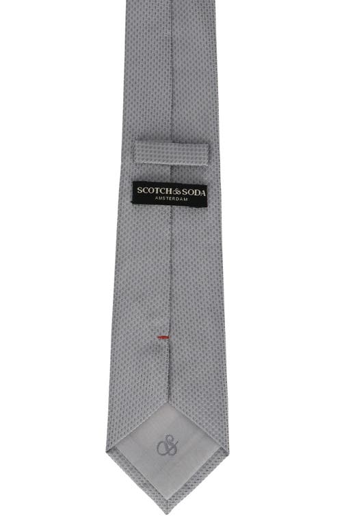 Scotch & Soda Solid Neat Tie In Gray