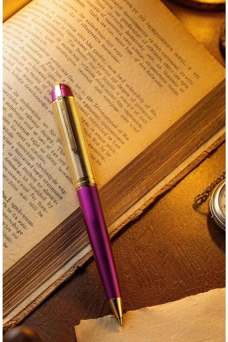 Skyline Ballpoint Pen, Alternate, color, Royal Purple Rose Gold