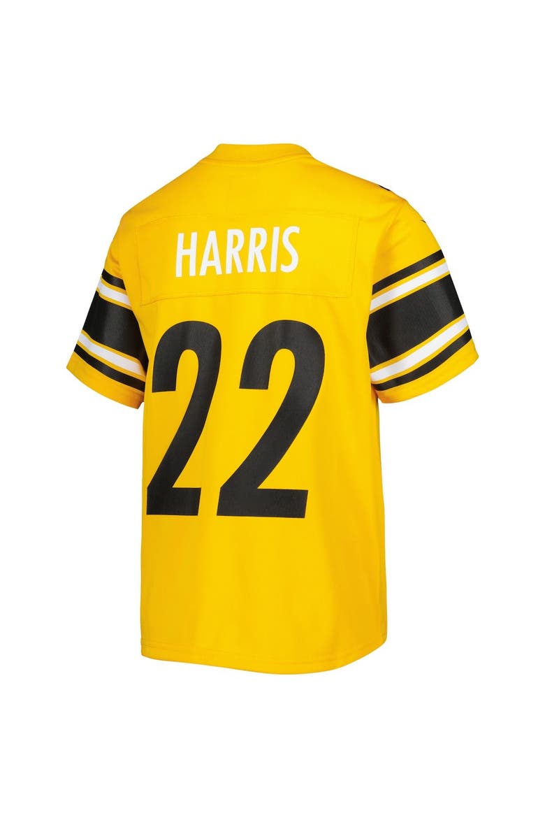 Youth Nike Najee Harris Gold Pittsburgh Steelers Inverted Game Jersey, Alternate, color, Gold
