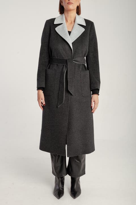 Cashmere Belted Wrap Coat