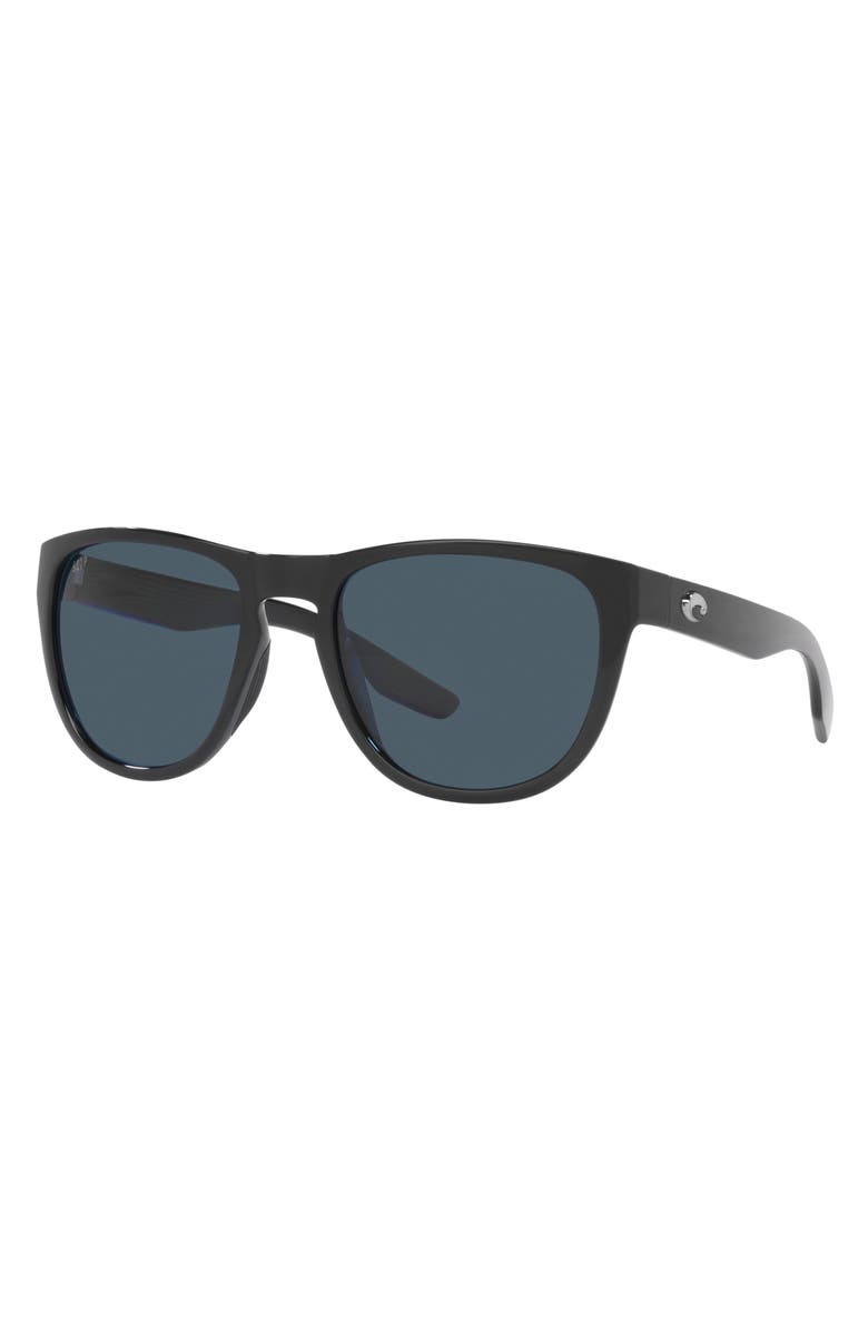 Costa Del Mar Irie 55mm Polarized Pilot Sunglasses, Alternate, color, Black