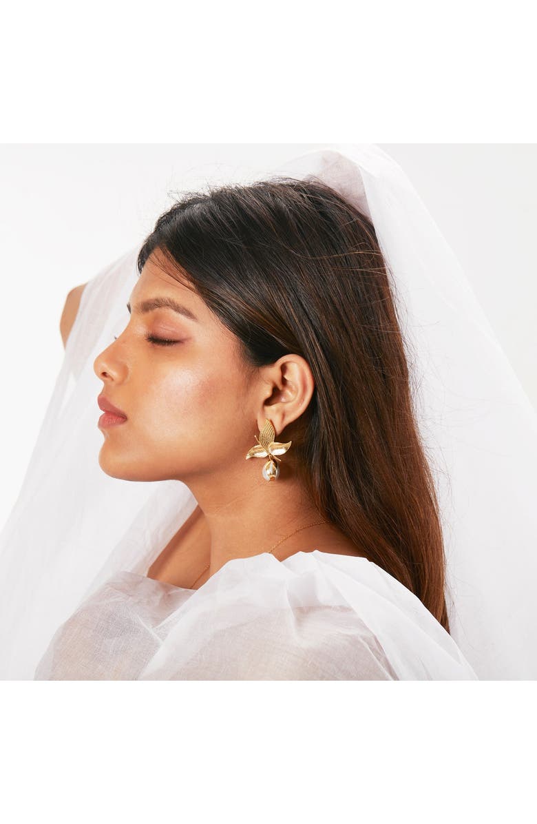 Dhwani Bansal Zooni Earrings, Alternate, color, Gold Plated