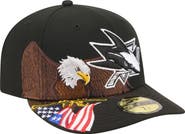 New Era Men's New Era Black San Jose Sharks Freedom Pre-Curved 59FIFTY Fitted Hat