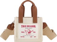 True Religion Mini Tote With Gold Hardware