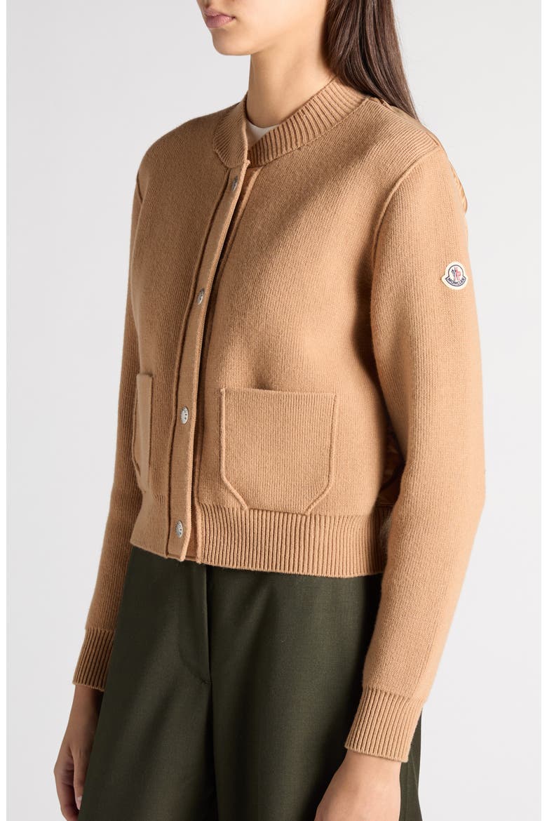 Wool & Cashmere Blend Cardigan, Alternate, color, BEIGE