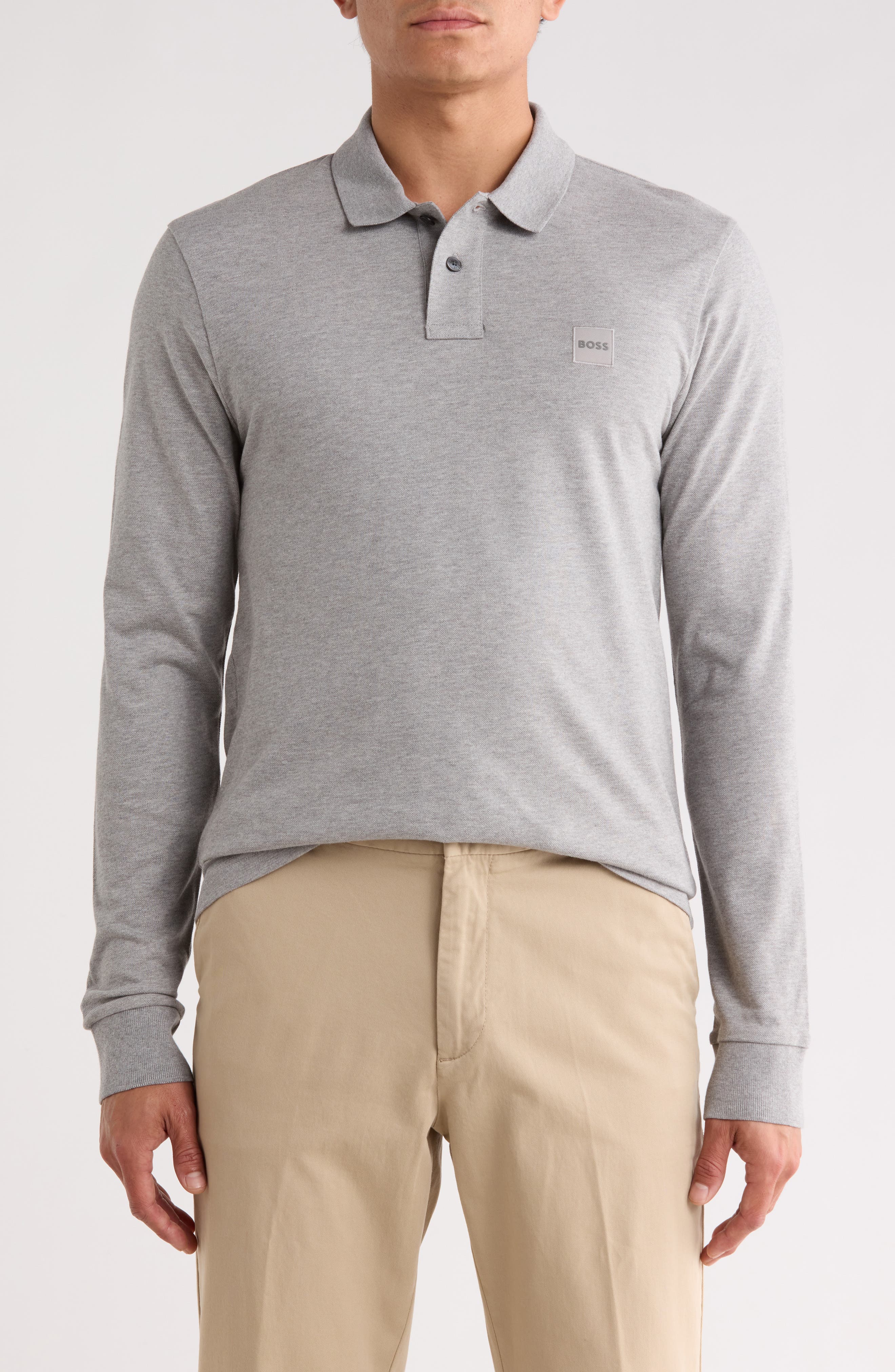 Passerby Stretch Cotton Long Sleeve Polo