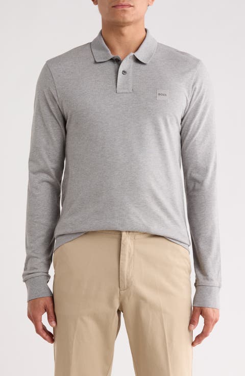 Passerby Stretch Cotton Long Sleeve Polo