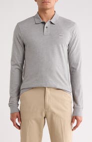 BOSS Passerby Stretch Cotton Long Sleeve Polo