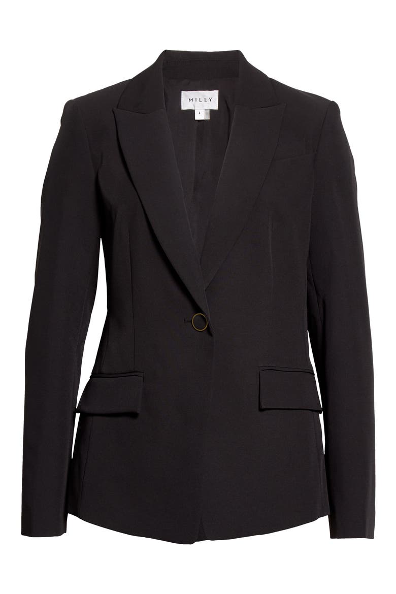 Cady Avery One-Button Blazer, Alternate, color, BLACK