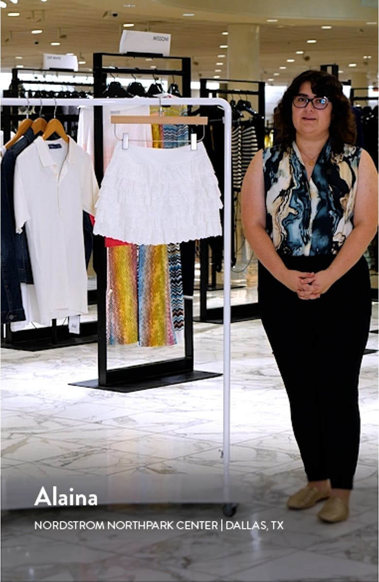 Fifi Ruffle Eyelet Cotton Blend Miniskirt, sales video thumbnail