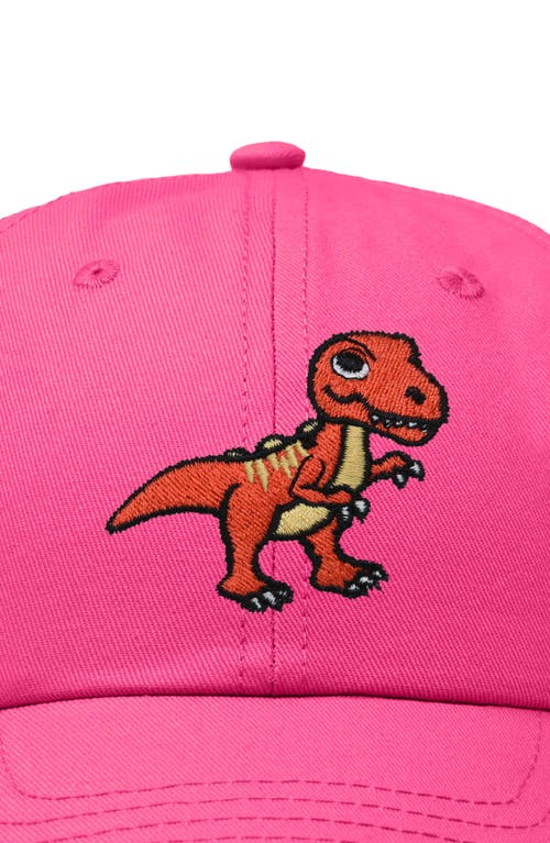 Dalix T-rex Embroidered Casual Cap In Hot Pink