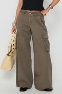 Princess Polly Hudsen Low Rise Wide Leg Cargo Pants