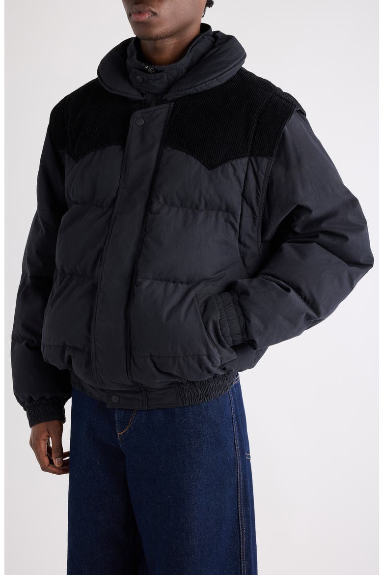 Dawson Down Convertible Jacket, Alternate, color, FADED BLACK