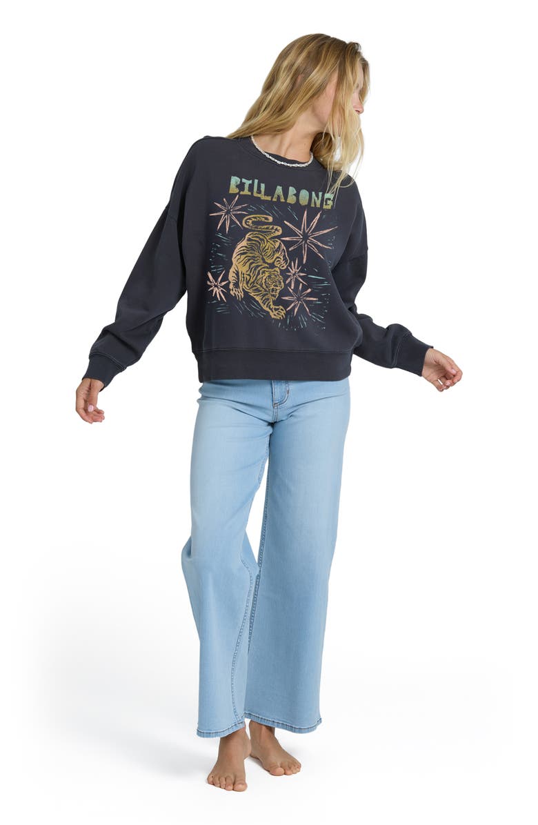 Billabong Echo Crewneck Sweatshirt, Alternate, color, Black Sands