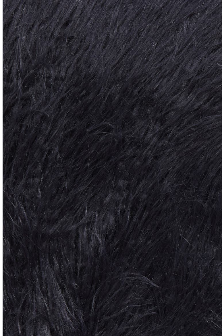 Mongolian Faux Fur Throw Blanket, Alternate, color, NAVY BLUE
