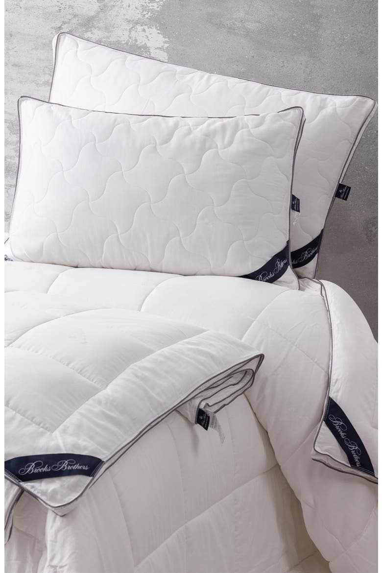 Turkish Cotton Blend Comforter, Alternate, color, WHITE