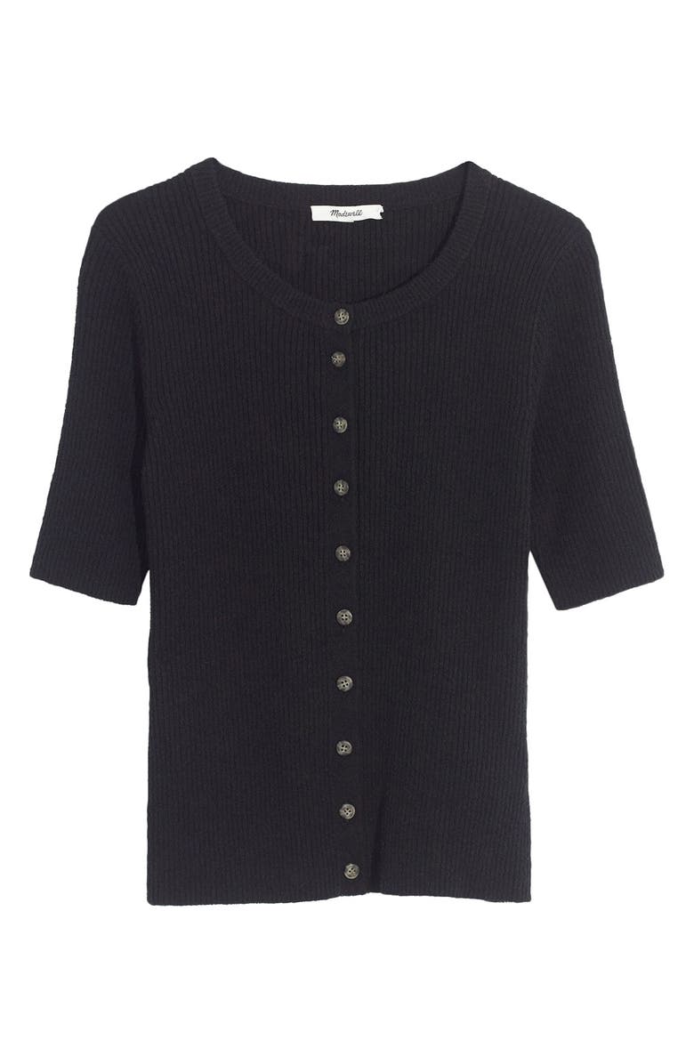 Madewell Hester Short Sleeve Cardigan Sweater, Alternate, color,
