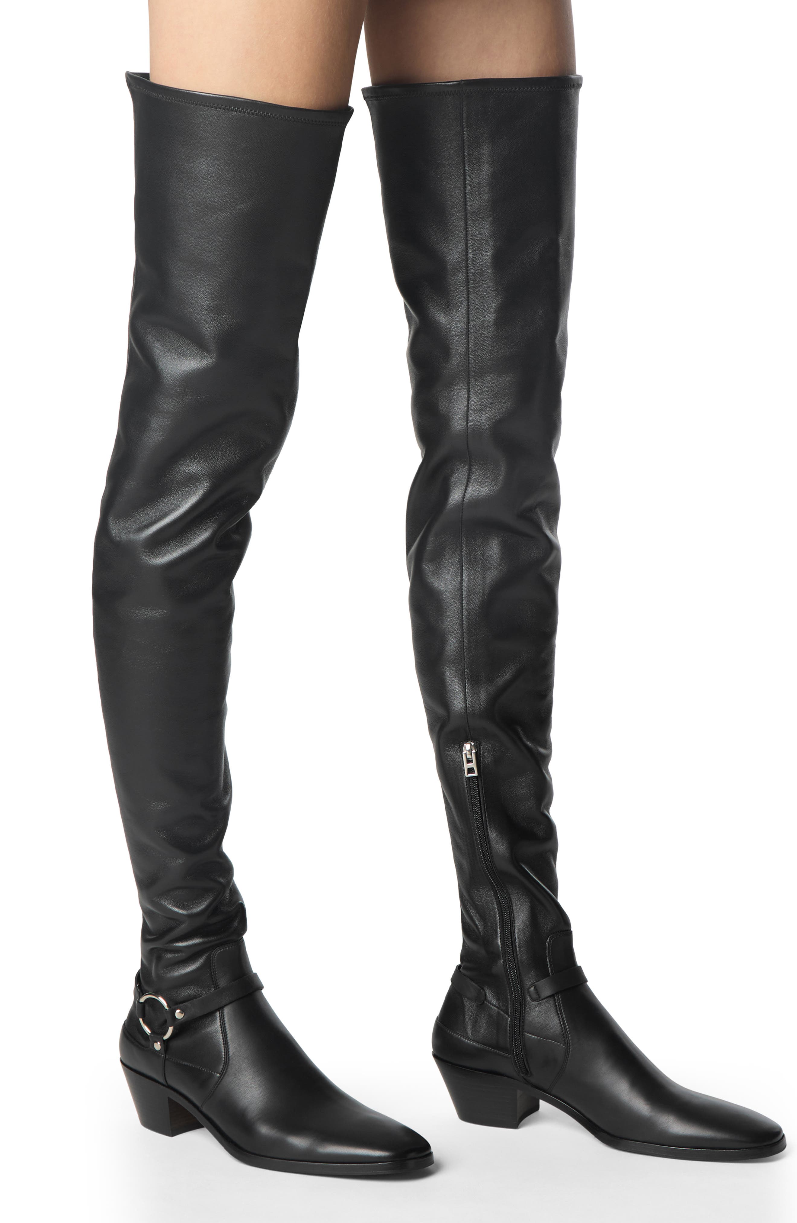 TOM FORD Clint Over the Knee Harness Boot, Alternate, color, Black
