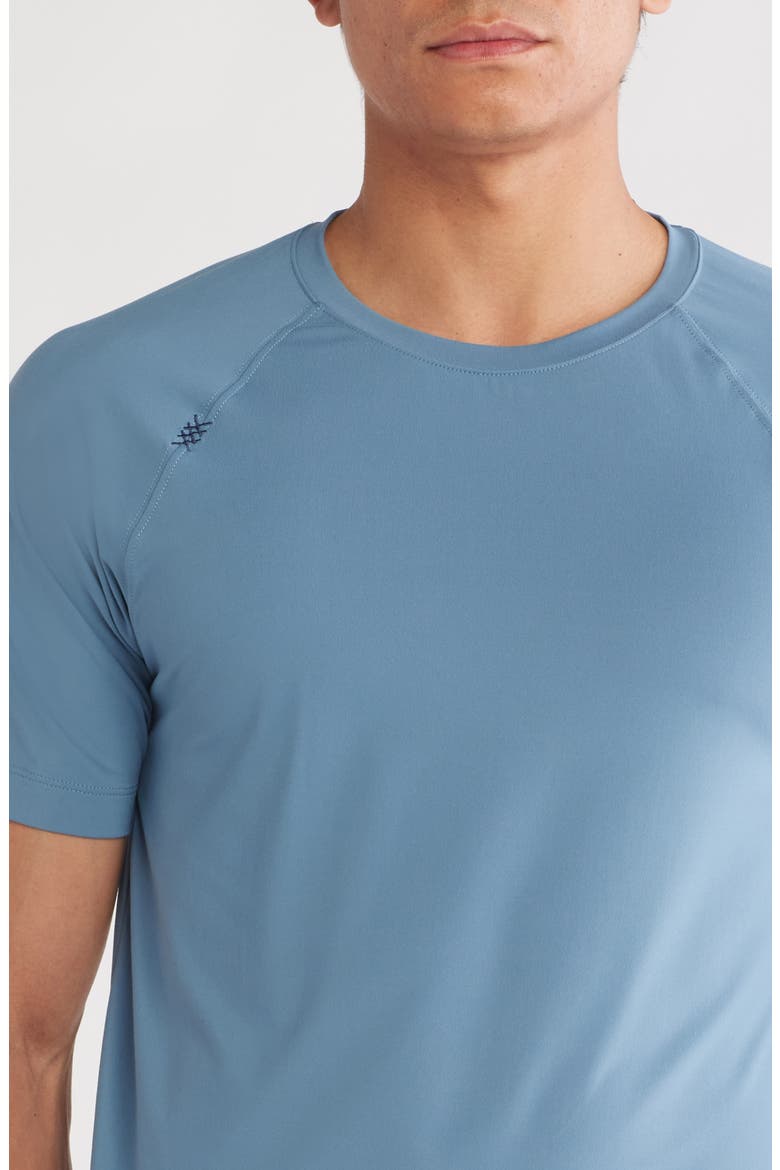 Reign Performance T-Shirt, Alternate, color, BLUE STONE