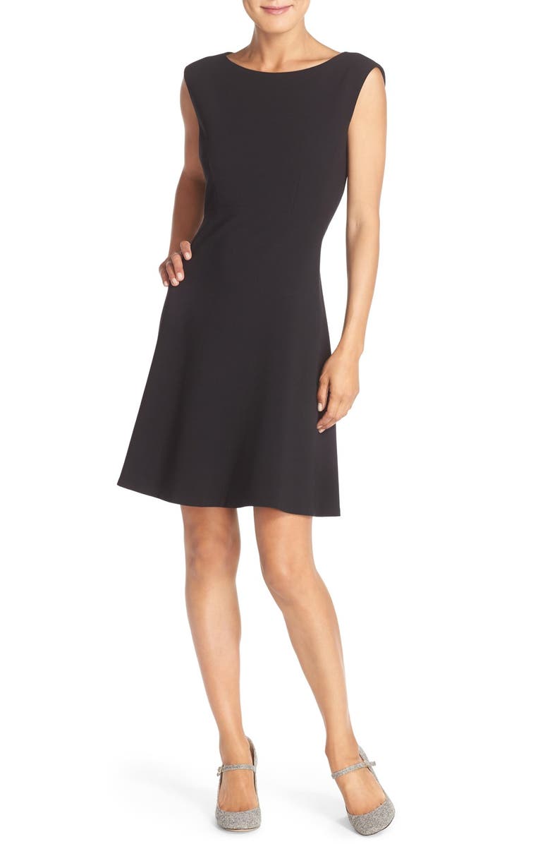 Tahari Woven Fit & Flare Dress, Alternate, color, 