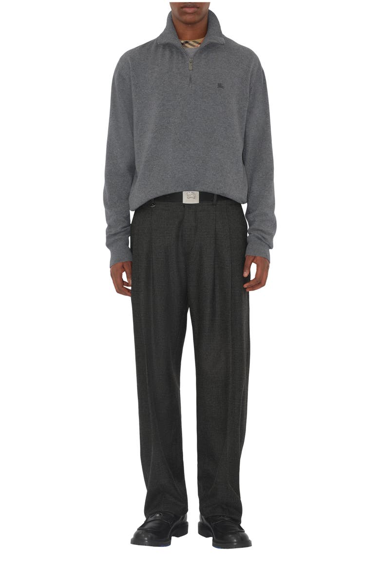 Burberry Cashmere Blend Half-zip Sweater, Main, color, Grey