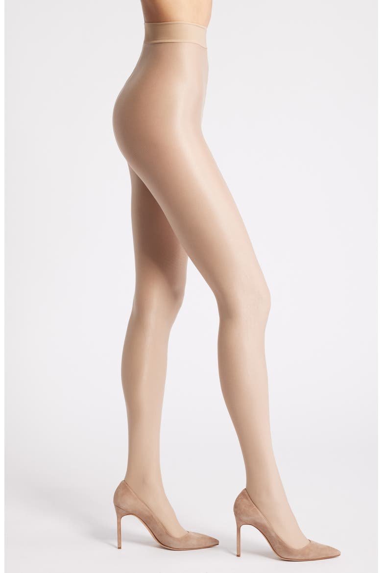 Liquid Metal High Waist Tights, Main, color, BEIGE