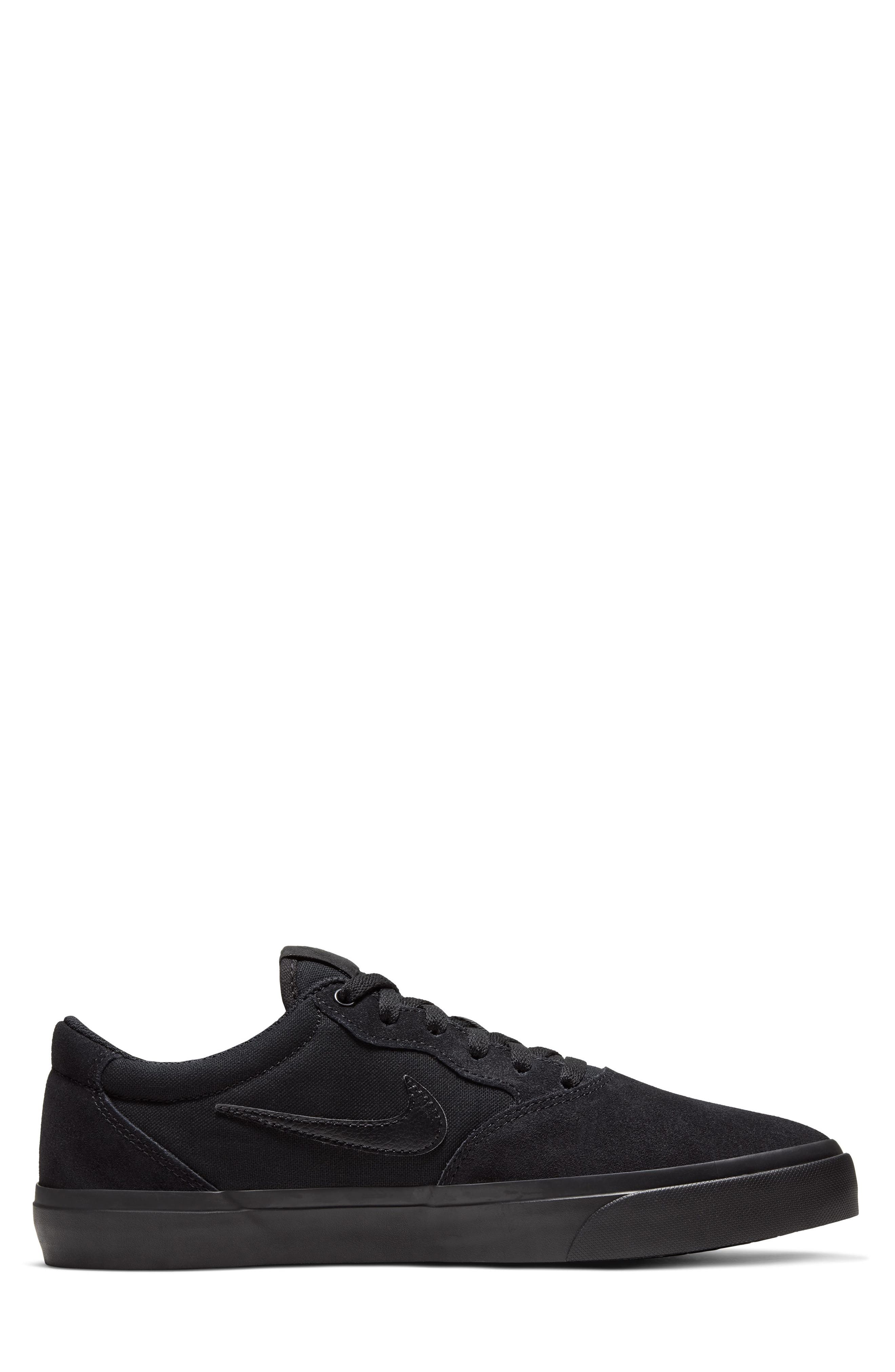SB Chron Solarsoft Skateboarding Sneaker, Alternate, color, BLACK/ BLACK/ BLACK