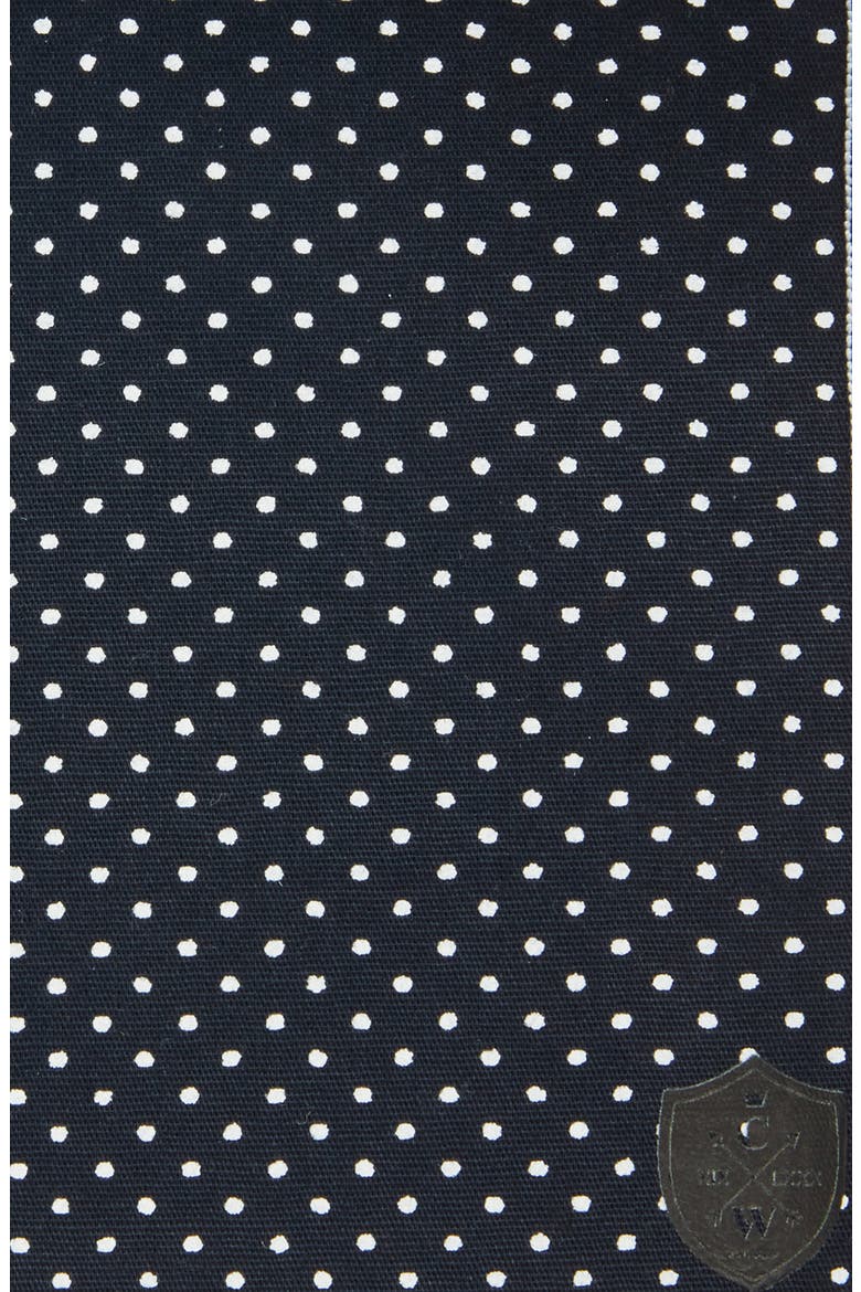 Polka Dot Cotton Pocket Square, Alternate, color, NAVY