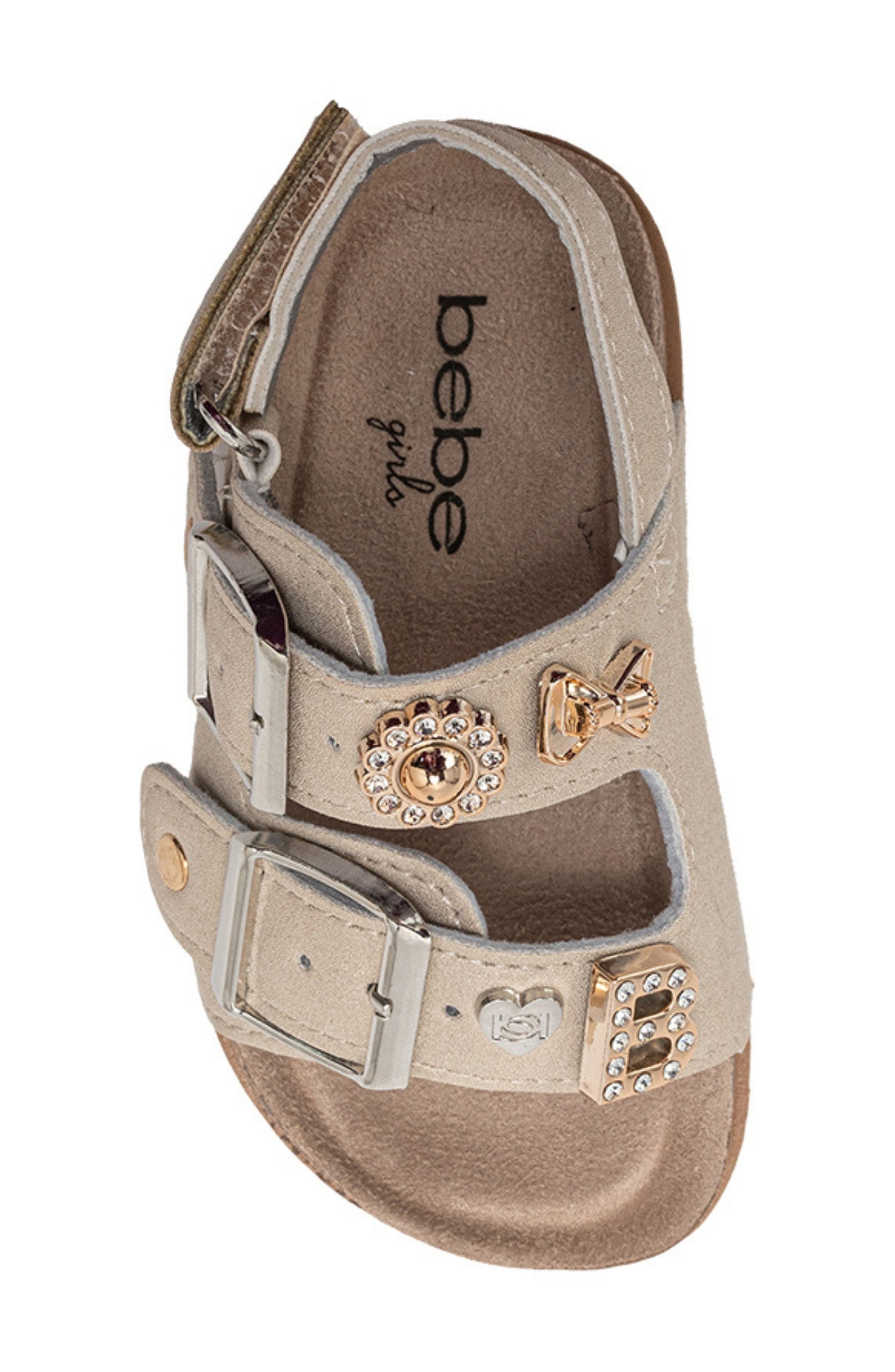 bebe Poppy Footbed Sandal, Alternate, color, Tan