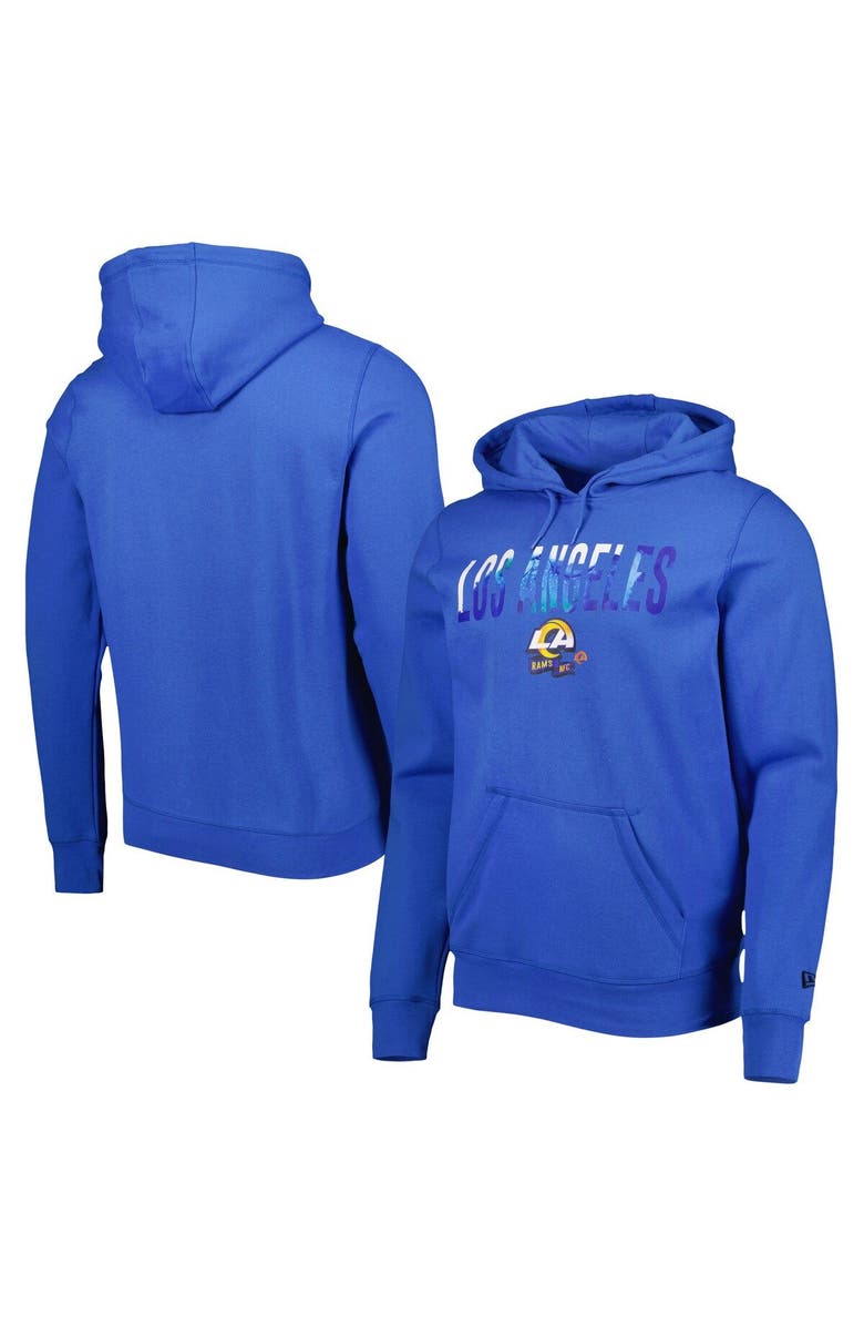 New Era Men's New Era Royal Los Angeles Rams Ink Dye Pullover Hoodie, Main, color, Royal