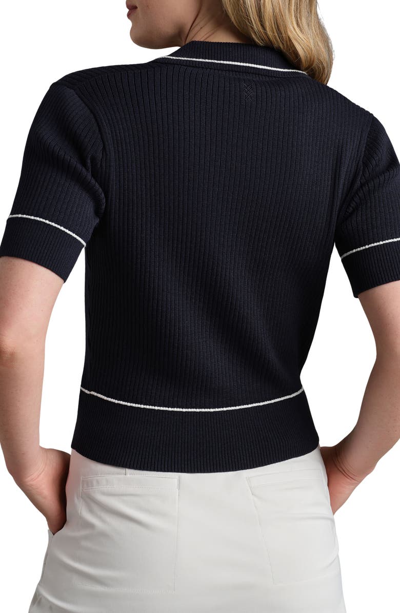 Rhone Birdie Rib Polo Sweater, Alternate, color, Navy Blue