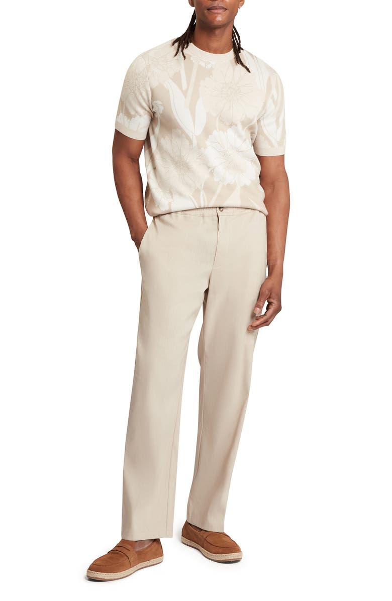 Ted Baker Baryn Floral Short Sleeve Sweater, Alternate, color, 