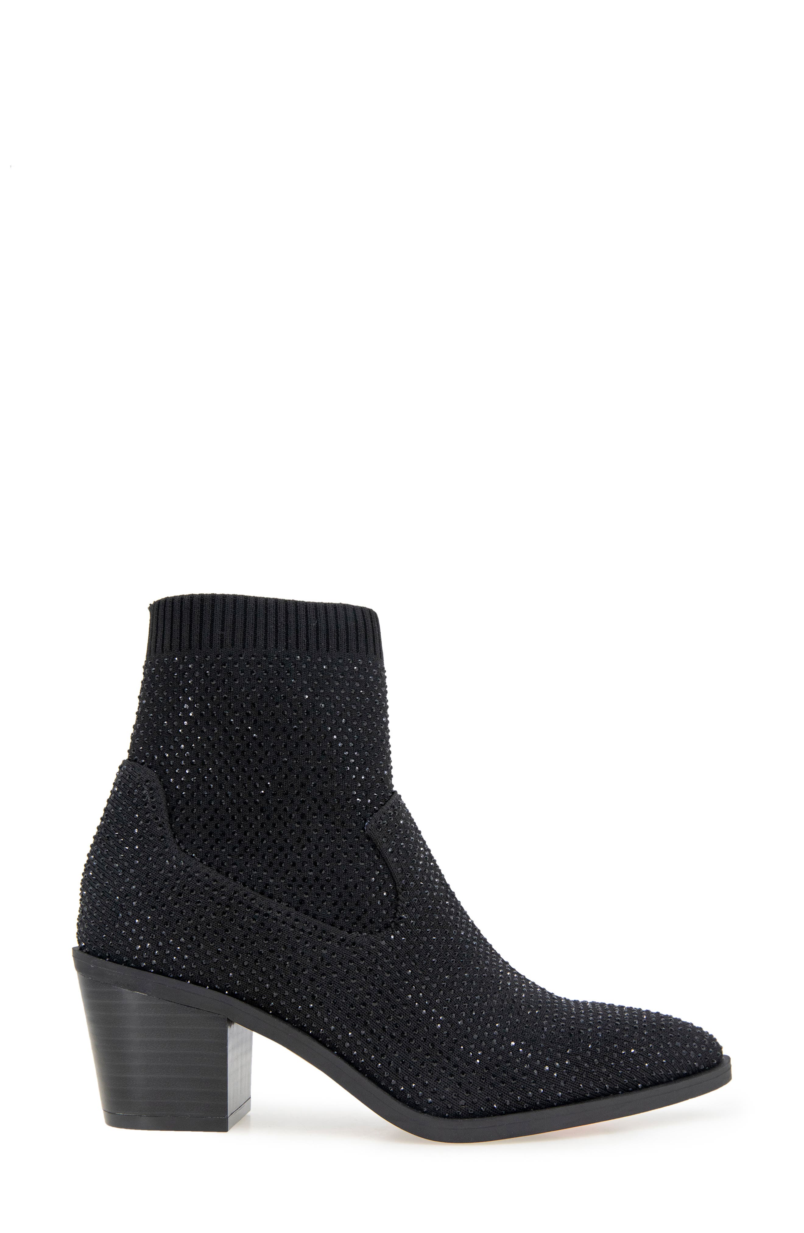 Reaction Kenneth Cole Jess Bejeweled Sock Bootie, Alternate, color, Black Ombre Knit