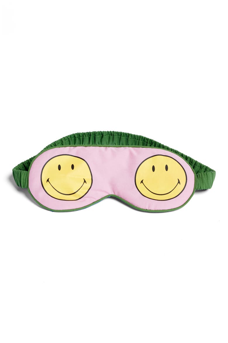 Smiley® x Sleepy Jones Sleep Mask, Main, color, PINK