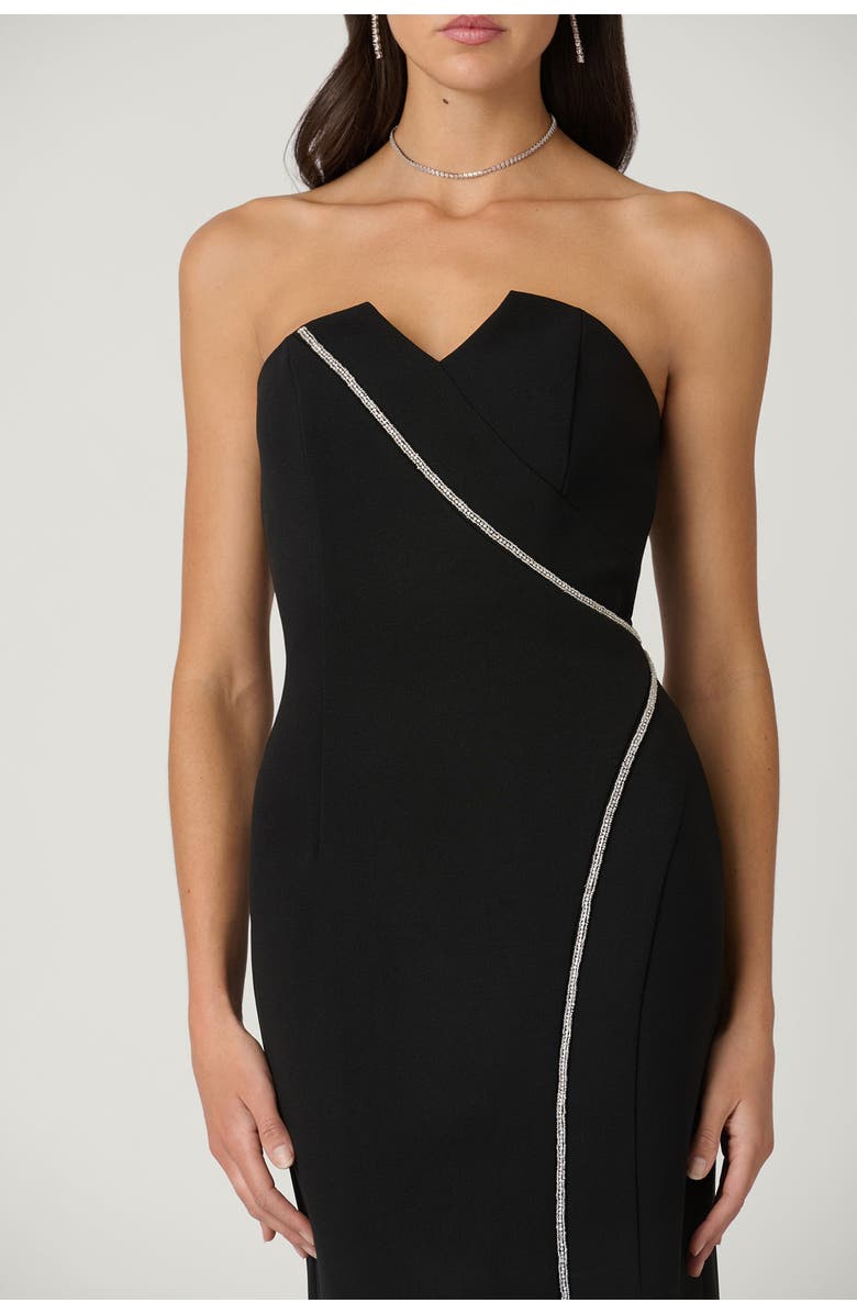 Shoshanna Midnight Midnight Star Stretch Crepe Dress, Alternate, color, Jet