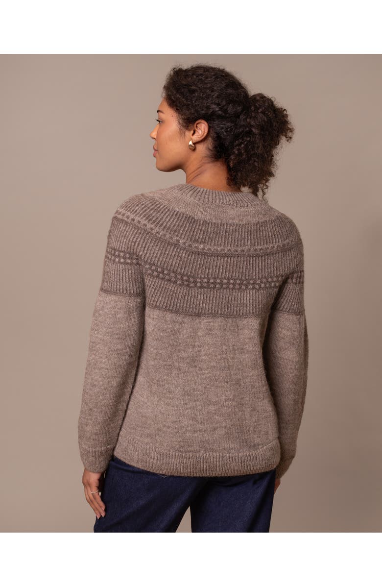 Celtic & Co. British Wool Yoke Pattern Sweater, Alternate, color, Natural