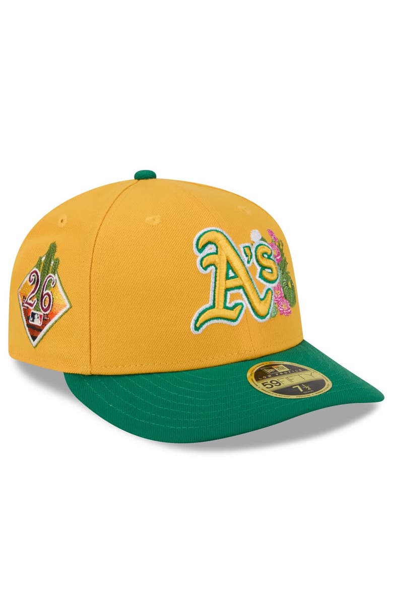 Men's New Era  Gold/Green Athletics 2026 Spring Training Low Profile 59FIFTY Fitted Hat, Main, color, Gold