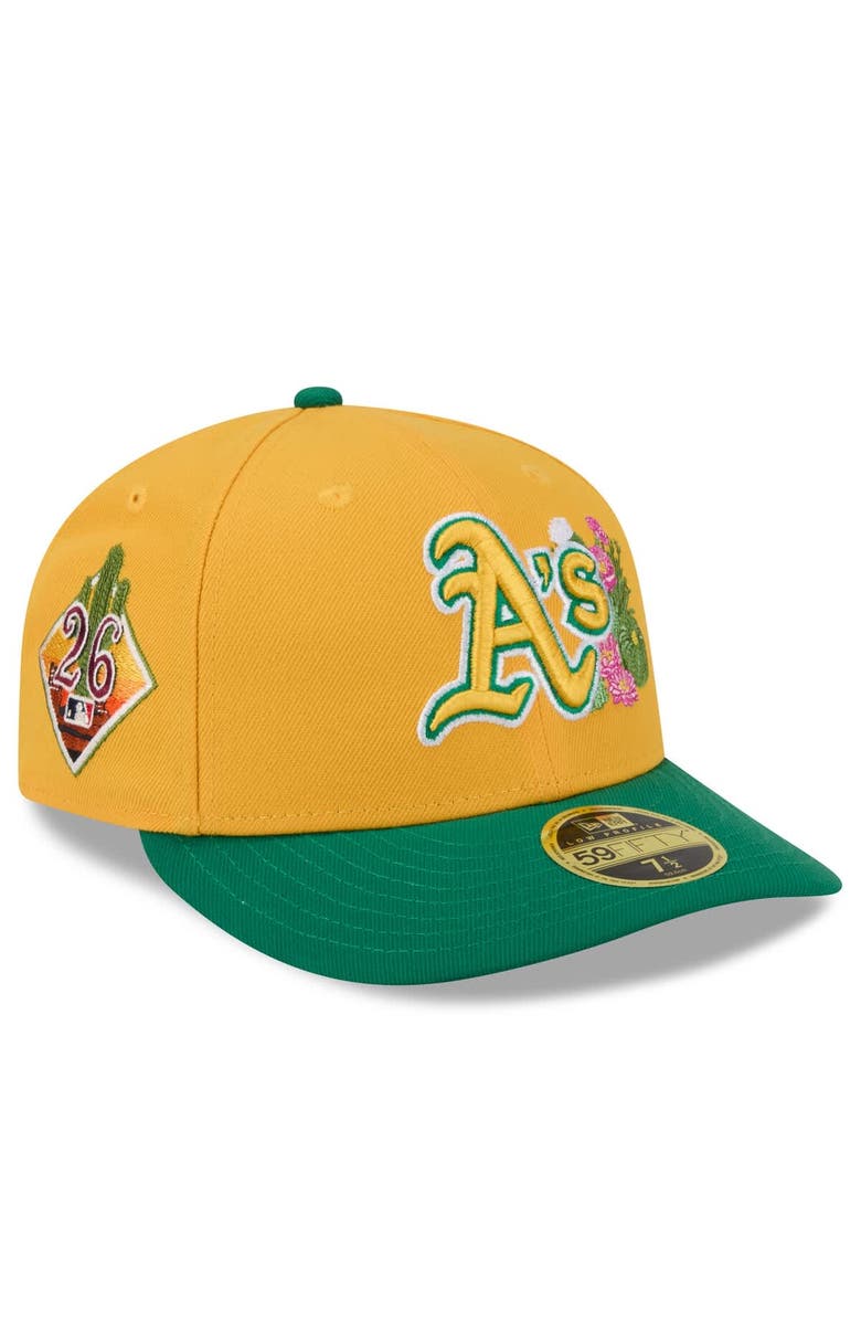 New Era Men's New Era  Gold/Green Athletics 2026 Spring Training Low Profile 59FIFTY Fitted Hat, Main, color, Gold