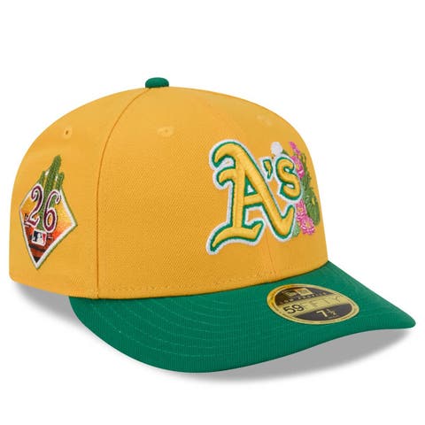 Men's New Era  Gold/Green Athletics 2026 Spring Training Low Profile 59FIFTY Fitted Hat