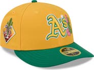 New Era Men's New Era Gold/Green Athletics 2026 Spring Training Low Profile 59FIFTY Fitted Hat